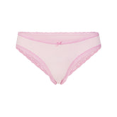 LIGHTWEIGHT COTTON LACE BRIEF | CHERRY BLOSSOM FLAT ON A WHITE BACKGROUND | FLT