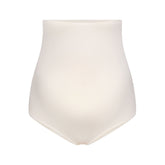 COTTON JERSEY MATERNITY HIGH-WAISTED BRIEF | MARBLE FLAT ON A WHITE BACKGROUND | FLT