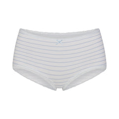 LIGHTWEIGHT COTTON LACE BOY SHORT | AIRSPACE LAGUNA STRIPE FLAT ON A WHITE BACKGROUND | FLT