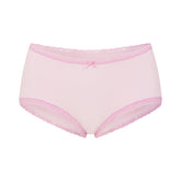 LIGHTWEIGHT COTTON LACE BOY SHORT | CHERRY BLOSSOM FLAT ON A WHITE BACKGROUND | FLT
