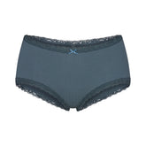 LIGHTWEIGHT COTTON POINTELLE LACE BOY SHORT | ZIRCON TONAL FLAT ON A WHITE BACKGROUND | FLT