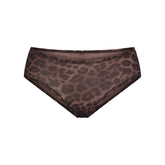 FITS EVERYBODY MICRO HIPSTER | UMBER LEOPARD PRINT FLAT ON A WHITE BACKGROUND | FLT
