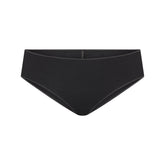 LIGHTWEIGHT COTTON RUCHED BACK HIPSTER | SOOT TONAL FLAT ON A WHITE BACKGROUND | FLT