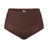 SMOOTHING INTIMATES HIGH-WAISTED BRIEF | COCOA (BRIEFS, PANTIES) LAYS FLAT ON A WHITE BACKGROUND | FLT
