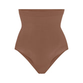 SEAMLESS SCULPT HIGH-WAISTED BRIEF | JASPER (SHAPEWEAR BRIEFS, PANTIES) LAYS FLAT ON A WHITE BACKGROUND | FLT