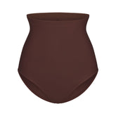SKIMS BODY CORE SCULPT BUTT LIFTING BRIEF | COCOA FLAT ON A WHITE BACKGROUND | FLT