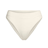 COTTON JERSEY CHEEKY TANGA | BONE FLAT ON A WHITE BACKGROUND | FLT