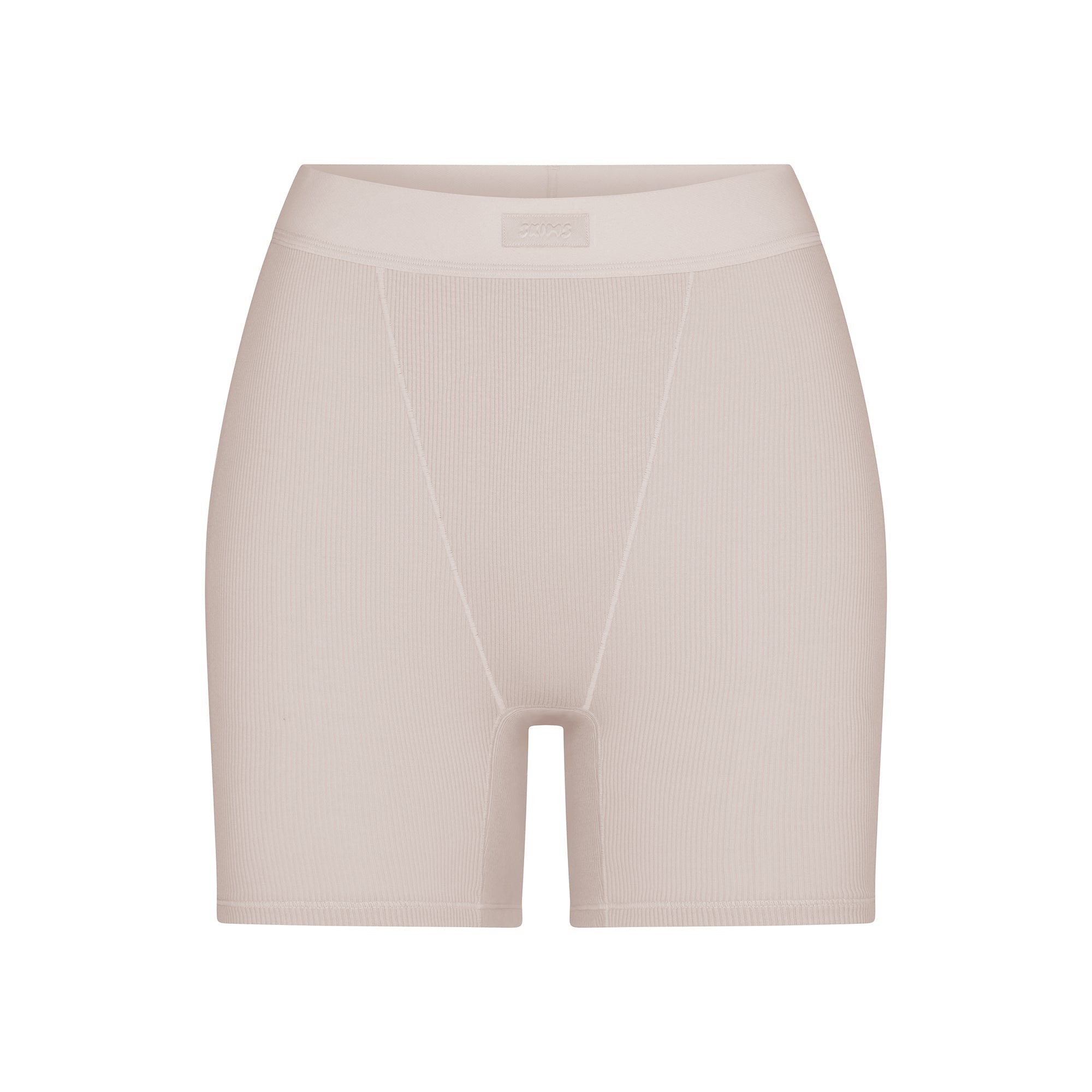 COTTON RIB BOXER | STONE(BOXERS, BOTTOMS) FLAT ON A WHITE BACKGROUND | FLT