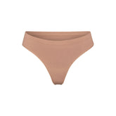 SOFT SMOOTHING SEAMLESS THONG | SIENNA (THONGS, PANTIES) LAYS FLAT ON A WHITE BACKGROUND | FLT