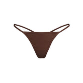 FITS EVERYBODY T-STRING THONG | COCOA (THONGS, PANTIES) LAYS FLAT ON A WHITE BACKGROUND | FLT