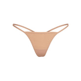 FITS EVERYBODY T-STRING THONG | OCHRE (THONGS, PANTIES) LAYS FLAT ON A WHITE BACKGROUND | FLT