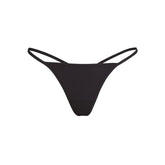 FITS EVERYBODY T-STRING THONG | ONYX (THONGS, PANTIES) LAYS FLAT ON A WHITE BACKGROUND | FLT