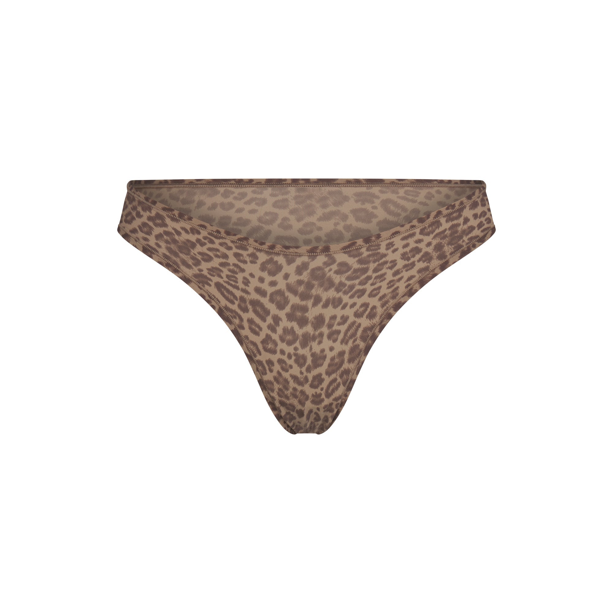 FITS EVERYBODY THONG | DESERT LEOPARD INK PRINT & LAYS FLAT ON A WHITE BACKGROUND | FLT