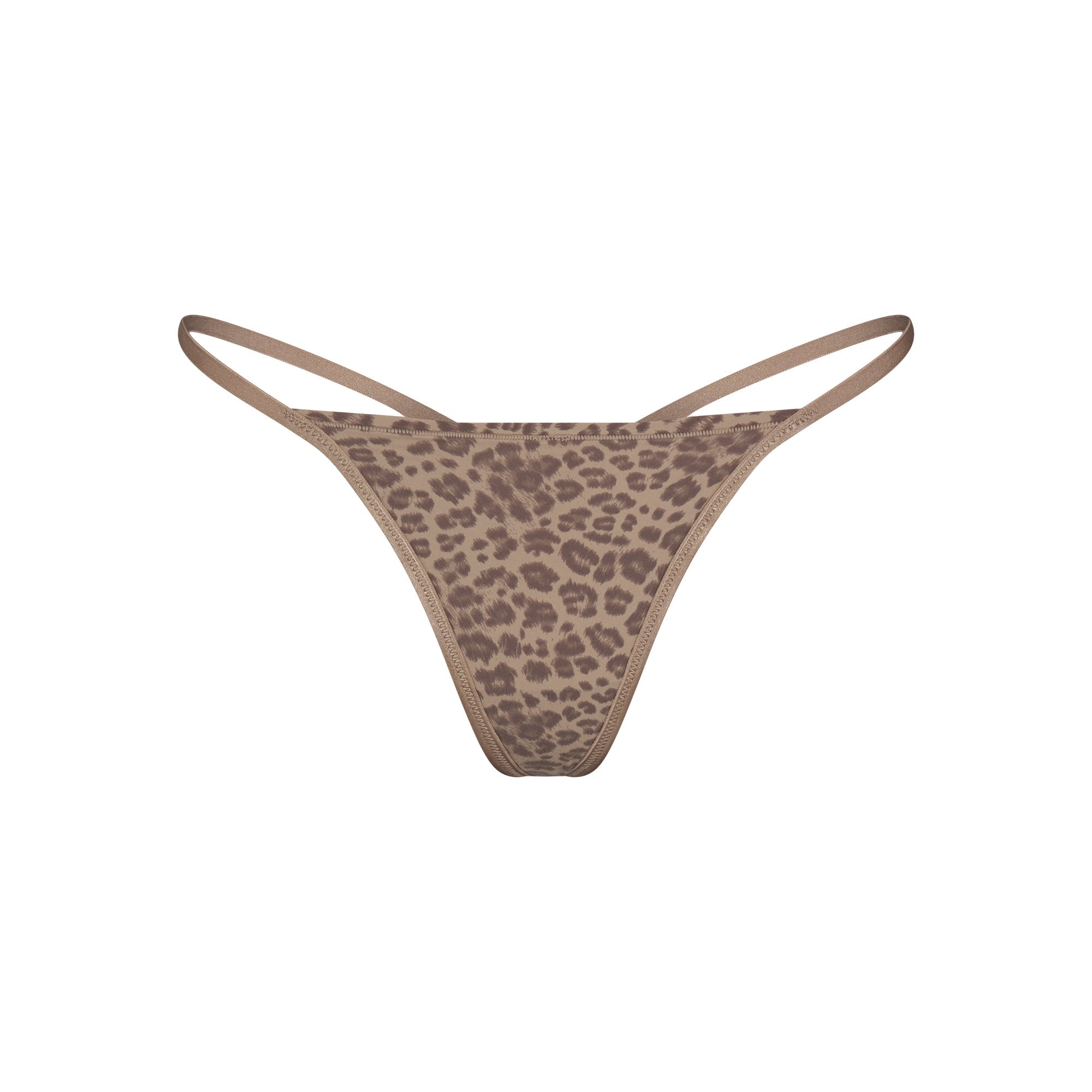 FITS EVERYBODY T-STRING THONG | DESERT LEOPARD INK PRINT & LAYS FLAT ON A WHITE BACKGROUND | FLT