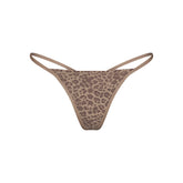 FITS EVERYBODY T-STRING THONG | DESERT LEOPARD INK PRINT & LAYS FLAT ON A WHITE BACKGROUND | FLT