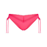 FITS EVERYBODY LACE MICRO TANGA | ULTRA PINK FLAT ON A WHITE BACKGROUND | FLT