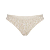 LIGHTWEIGHT COTTON THONG | DELTA LEOPARD FLAT ON A WHITE BACKGROUND | FLT