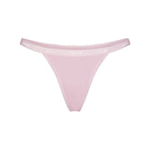 LIGHTWEIGHT COTTON LOGO PICOT THONG | PEONY FLAT ON A WHITE BACKGROUND | FLT