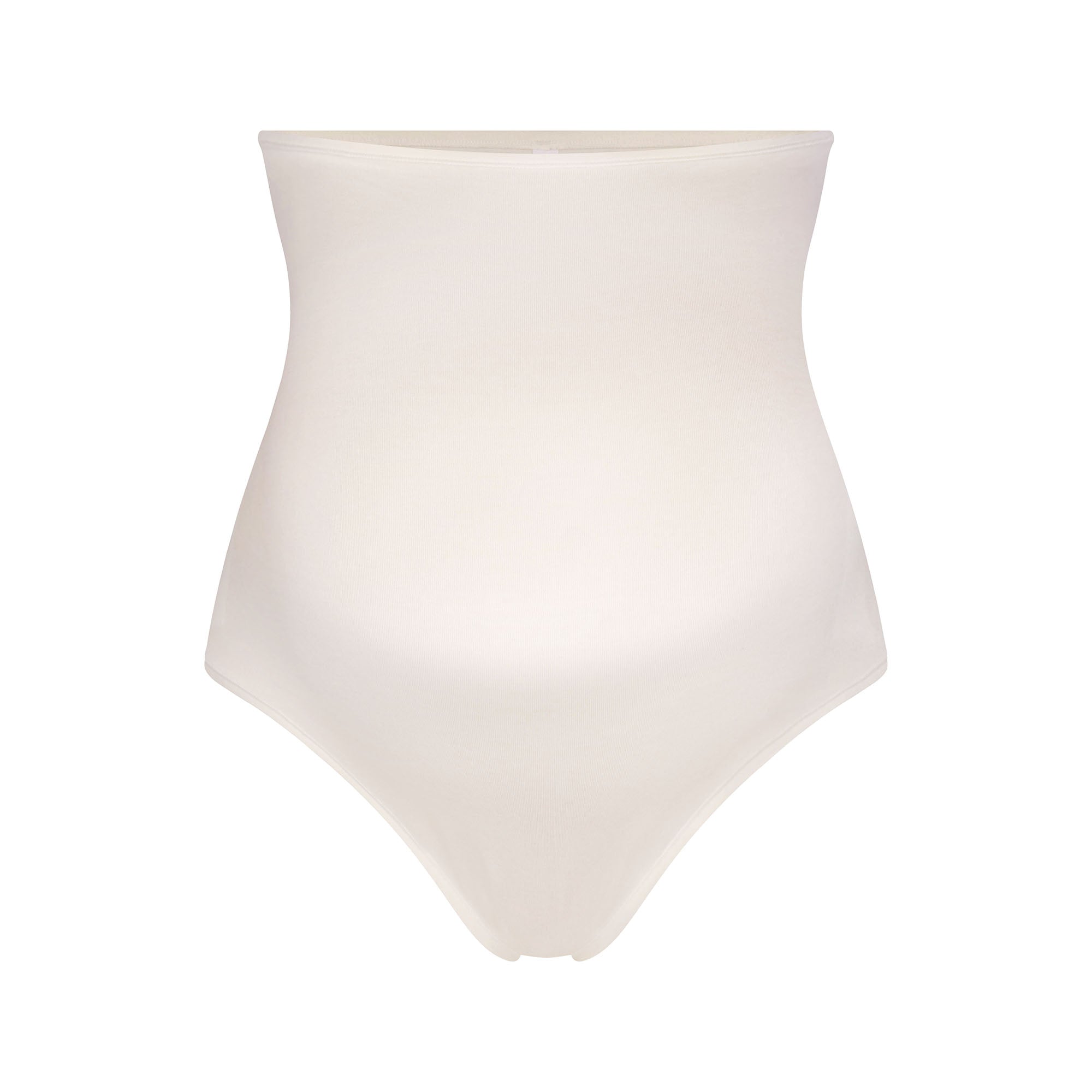 COTTON JERSEY MATERNITY HIGH-WAISTED THONG | MARBLE FLAT ON A WHITE BACKGROUND | FLT
