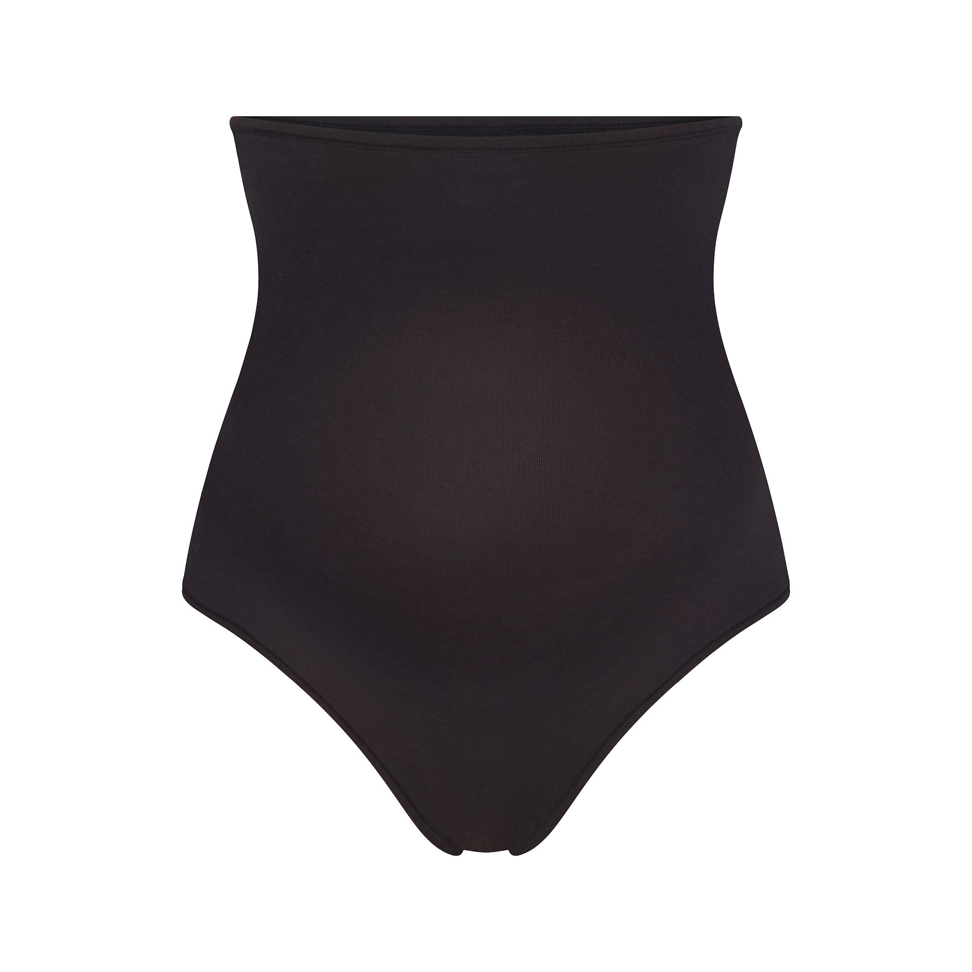 COTTON JERSEY MATERNITY HIGH-WAISTED THONG | SOOT FLAT ON A WHITE BACKGROUND | FLT