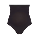 COTTON JERSEY MATERNITY HIGH-WAISTED THONG | SOOT FLAT ON A WHITE BACKGROUND | FLT