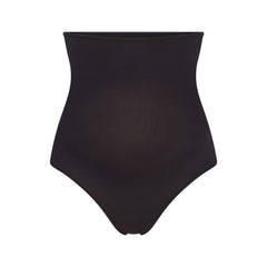 COTTON JERSEY MATERNITY HIGH-WAISTED THONG | SOOT FLAT ON A WHITE BACKGROUND | FLT