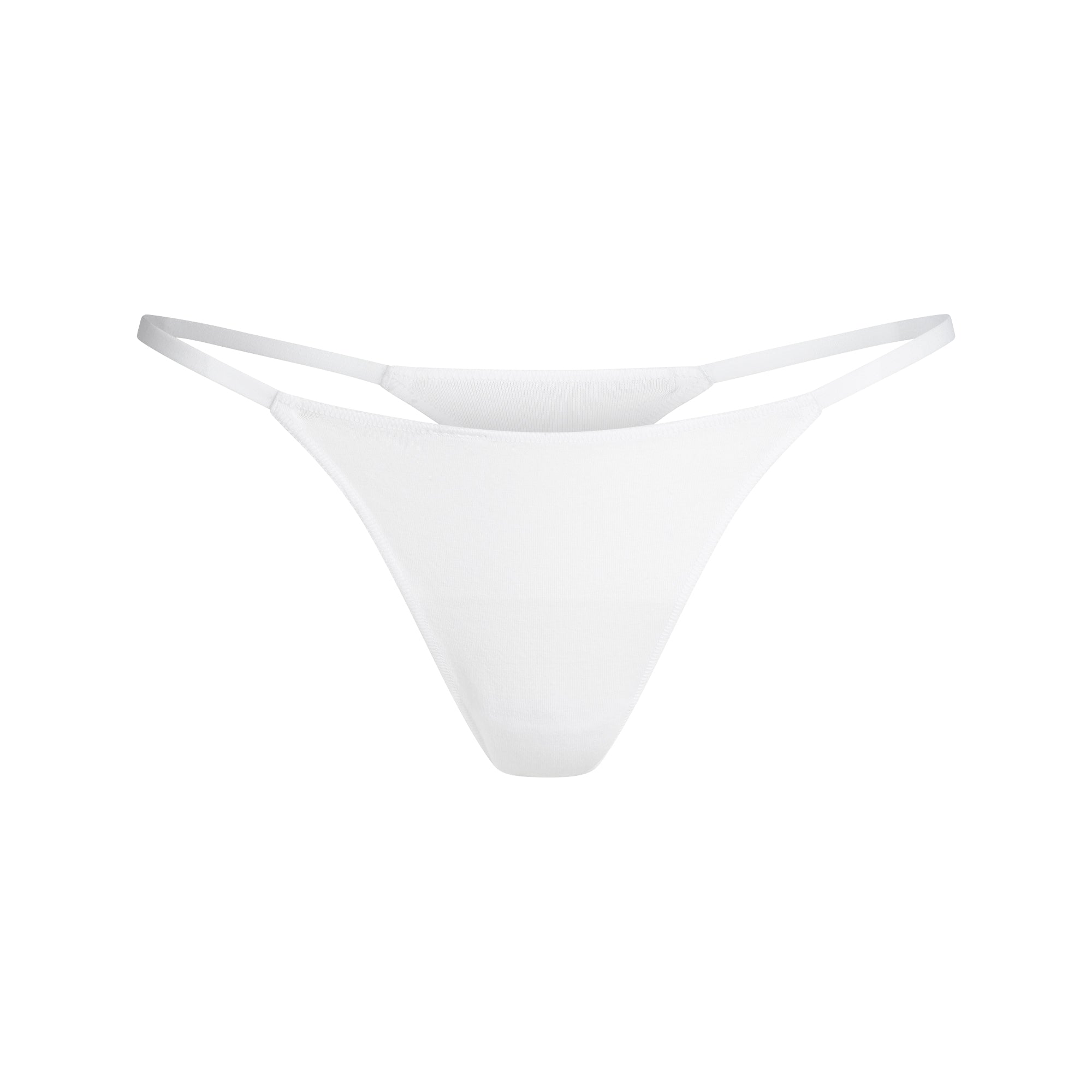 LIGHTWEIGHT COTTON STRING THONG | SNOW FLAT ON A WHITE BACKGROUND | FLT