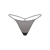 ULTRA FINE MESH STRING THONG | OBSIDIAN FLAT ON A WHITE BACKGROUND | FLT