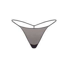 ULTRA FINE MESH STRING THONG | OBSIDIAN FLAT ON A WHITE BACKGROUND | FLT