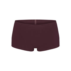 EVERYDAY COTTON BOY SHORT | CURRANT FLAT ON A WHITE BACKGROUND | FLT