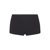 EVERYDAY COTTON BOY SHORT | ONYX FLAT ON A WHITE BACKGROUND | FLT