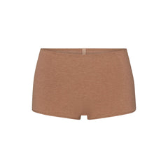 EVERYDAY COTTON BOY SHORT | SIENNA HEATHER FLAT ON A WHITE BACKGROUND | FLT