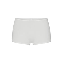 EVERYDAY COTTON BOY SHORT | SNOW FLAT ON A WHITE BACKGROUND | FLT