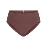 EVERYDAY COTTON BRIEF | COCOA HEATHER FLAT ON A WHITE BACKGROUND | FLT