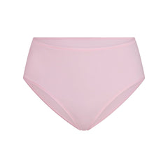 EVERYDAY COTTON HIGH-WAISTED BRIEF | PEONY FLAT ON A WHITE BACKGROUND | FLT