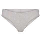LIGHTWEIGHT COTTON LACE HIPSTER | LIGHT HEATHER GREY FLAT ON A WHITE BACKGROUND | FLT