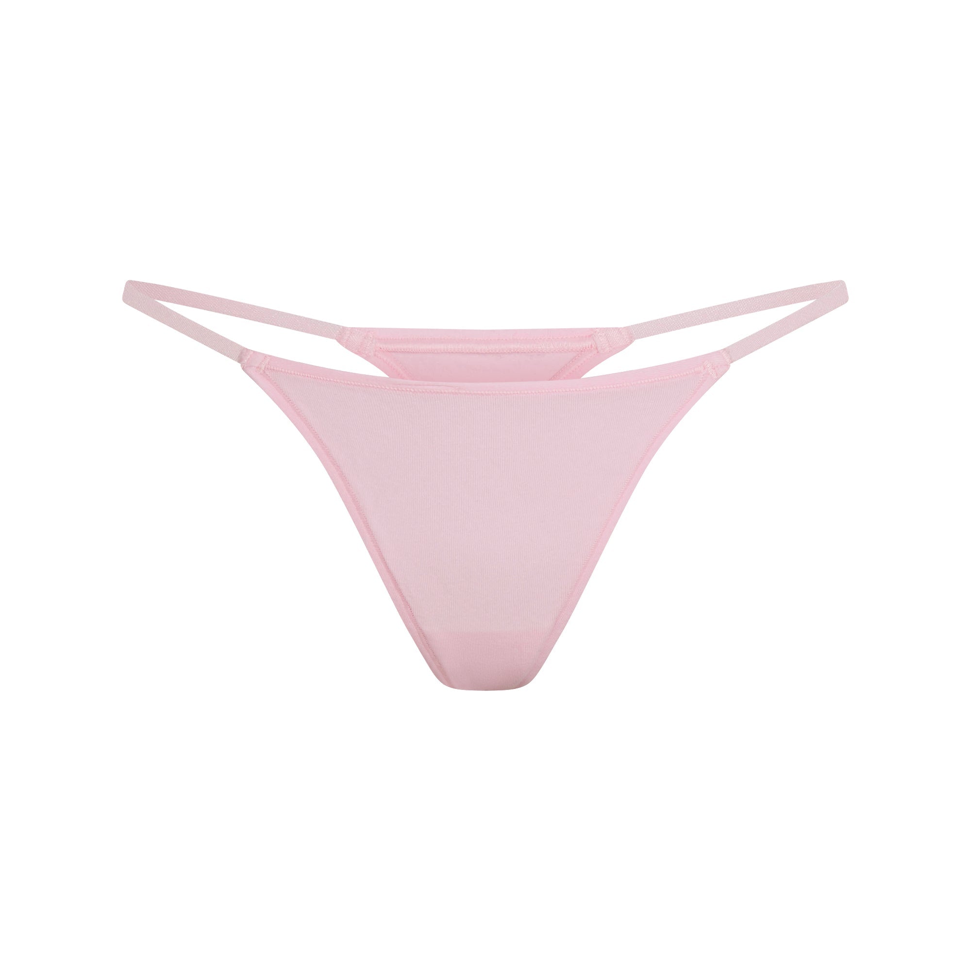 EVERYDAY COTTON STRING THONG | PEONY FLAT ON A WHITE BACKGROUND | FLT