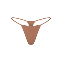 EVERYDAY COTTON STRING THONG | SIENNA HEATHER FLAT ON A WHITE BACKGROUND | FLT