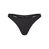 EVERYDAY COTTON THONG | ONYX FLAT ON A WHITE BACKGROUND | FLT