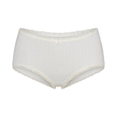 LIGHTWEIGHT COTTON POINTELLE LACE BOY SHORT | MARBLE TONAL FLAT ON A WHITE BACKGROUND | FLT