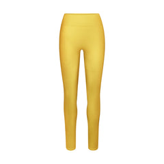 NikeSKIMS SATIN SHINE BONDED WAIST LEGGING 26 INCH | NSKM Citrine FLAT ON A WHITE BACKGROUND | FLT