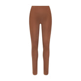 NikeSKIMS SATIN SHINE BONDED WAIST LEGGING 29 INCH | NSKM Carob FLAT ON A WHITE BACKGROUND | FLT