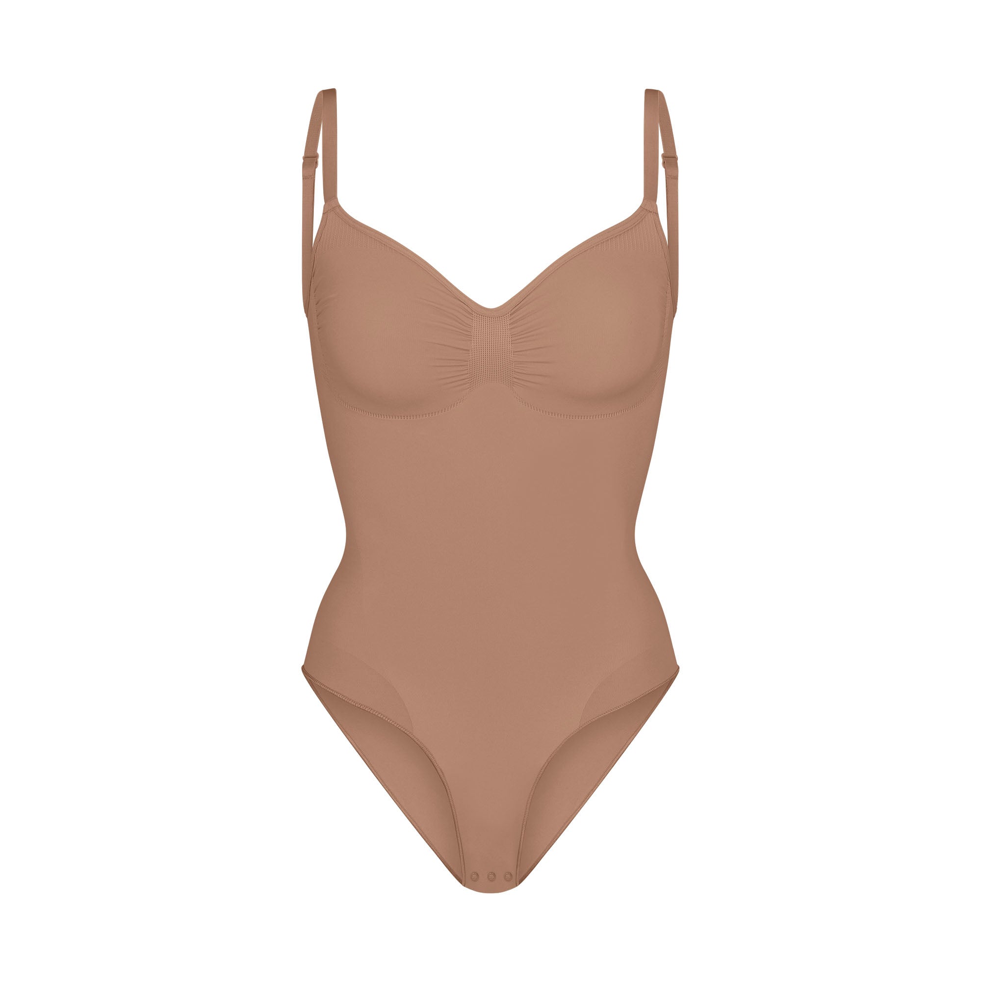SEAMLESS SCULPT BRIEF BODYSUIT | SIENNA (SHAPEWEAR BODYSUITS) LAYS FLAT ON A WHITE BACKGROUND | FLT