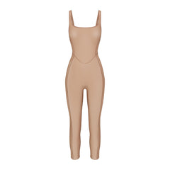 POWER MESH CATSUIT | SIENNA FLAT ON A WHITE BACKGROUND | FLT