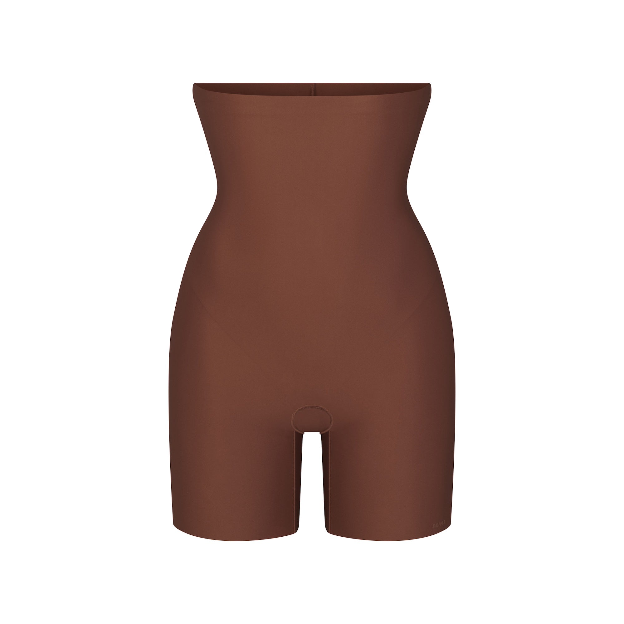 SKIMS BODY CORE SCULPT HIGH-WAISTED SHORT | JASPER (SHAPEWEAR SHORTS) FLAT ON A WHITE BACKGROUND | FLT