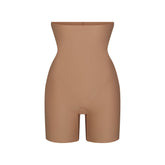 SKIMS BODY CORE SCULPT HIGH-WAISTED SHORT | SIENNA (SHAPEWEAR SHORTS) FLAT ON A WHITE BACKGROUND | FLT