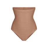 SKIMS BODY CORE SCULPT HIGH-WAISTED BRIEF | SIENNA FLAT ON A WHITE BACKGROUND | FLT | FLT