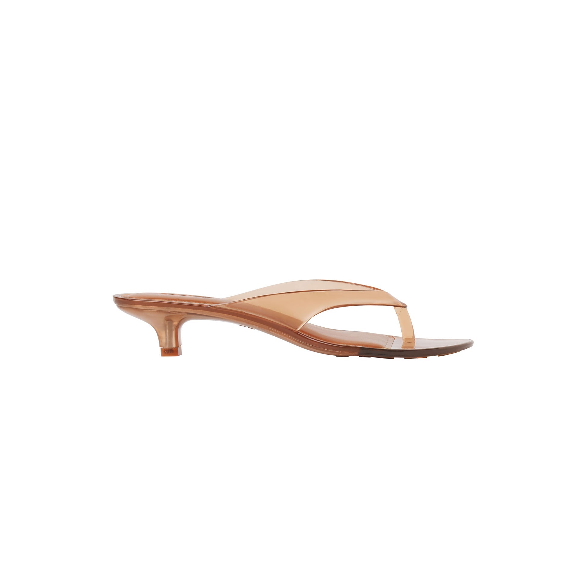 JELLY KITTEN HEEL | BRONZE & LAYS FLAT ON A WHITE BACKGROUND | FLT
