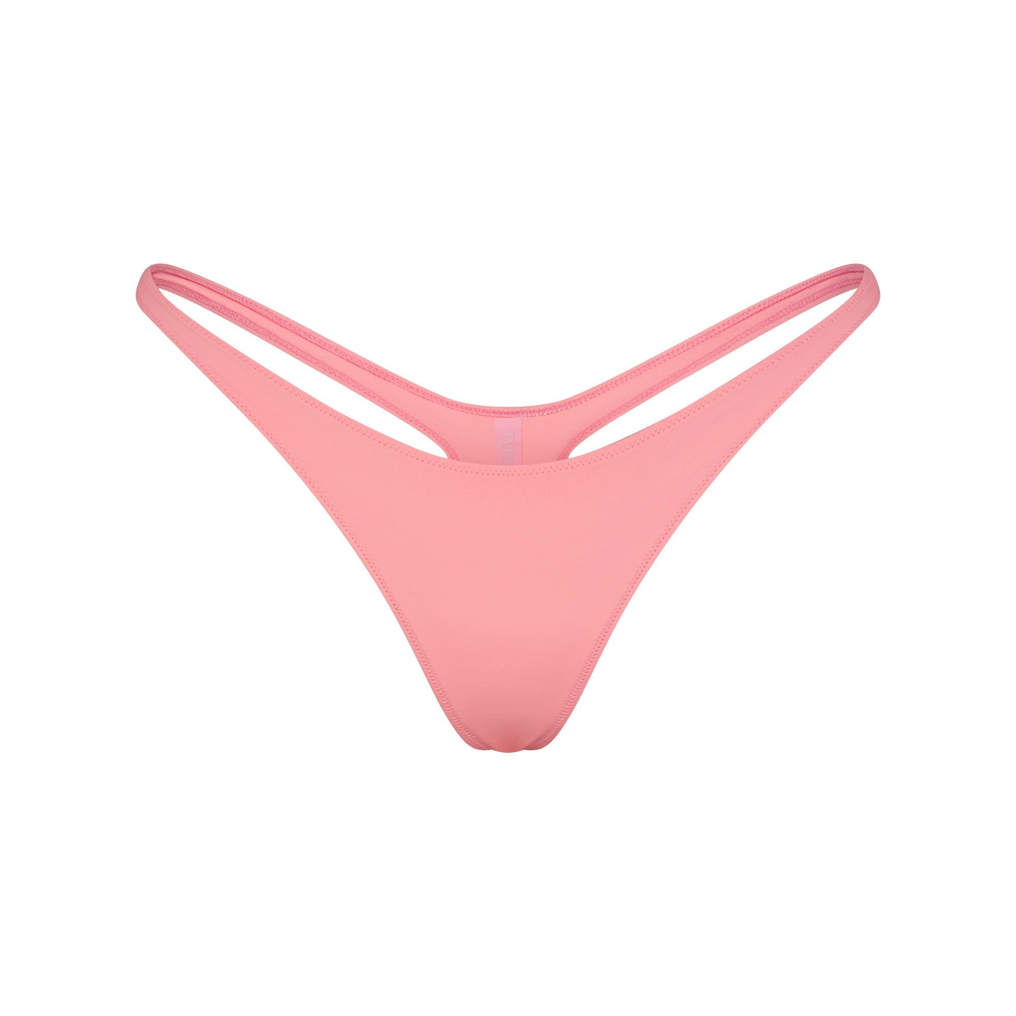 SIGNATURE SWIM THONG BIKINI BOTTOM | MELON FLAT ON A WHITE BACKGROUND | FLT