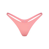 SIGNATURE SWIM THONG BIKINI BOTTOM | MELON FLAT ON A WHITE BACKGROUND | FLT